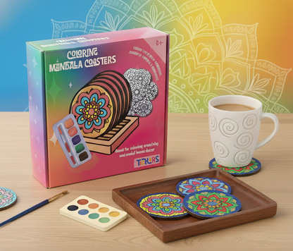 COLORING MANDALA COASTERS